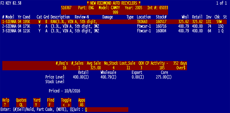 Checkmate by Car-Part, Auto Parts Inventory Management